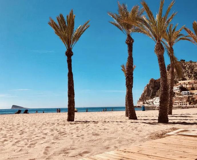 Luxurioeses Apartment In Benidorm Mit Pool Eksteriør bilde
