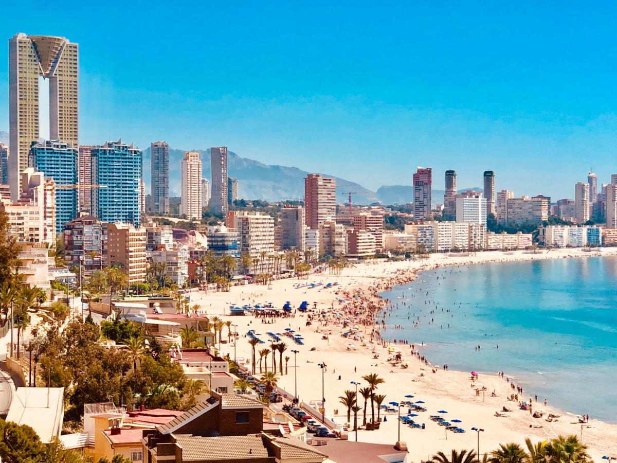 Luxurioeses Apartment In Benidorm Mit Pool Eksteriør bilde